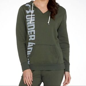 Women's Under Armour Cotton Fleece Hoodie - Green